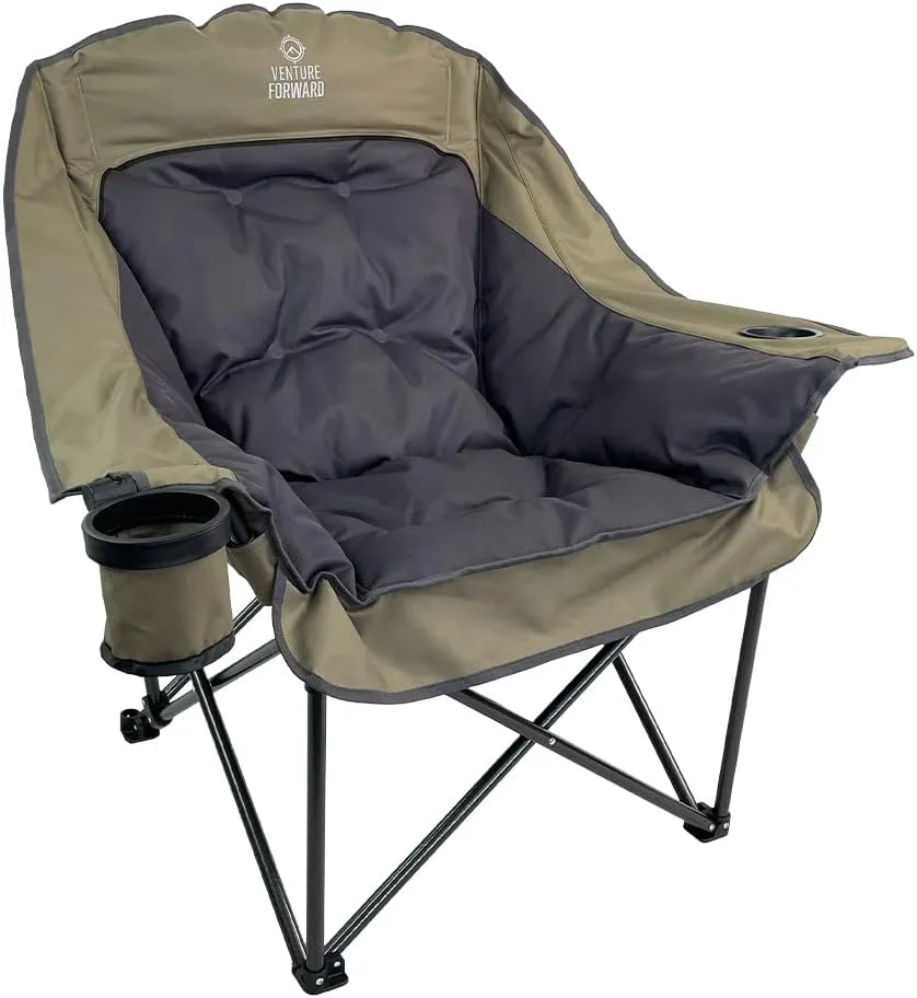 Oversized Folding Camping Chair - Portable and Comfortable, 400 lbs. Weight Capacity - Perfect for Camping and Outdoor Activities