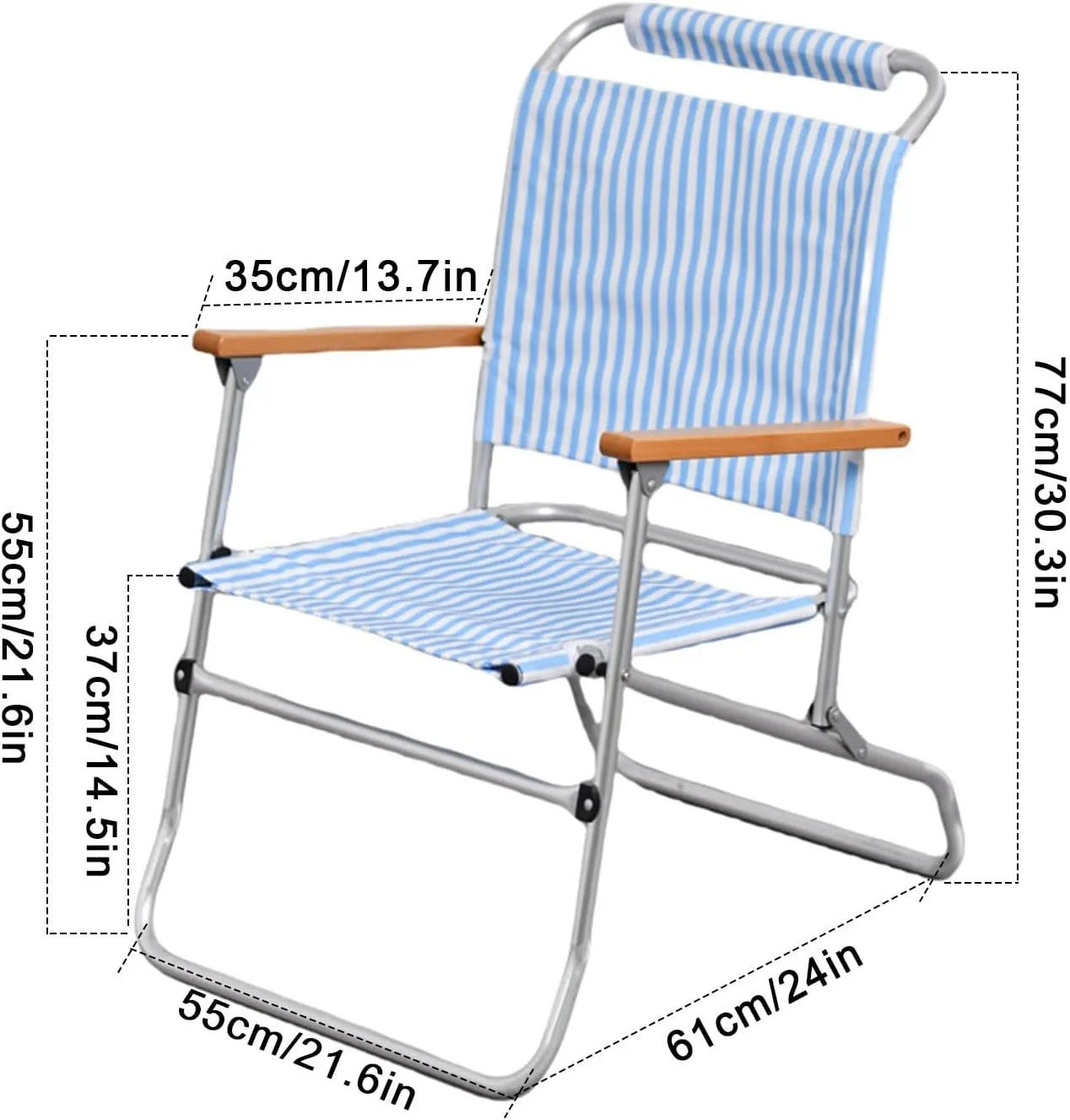 Oxford Cloth Folding Chair, Portable Outdoor Folding Chairs, Folding Dining Chair, All-Aluminum Alloy Bracket Structure, Suitable for Courtyard, Terrace, Picnic(Green)