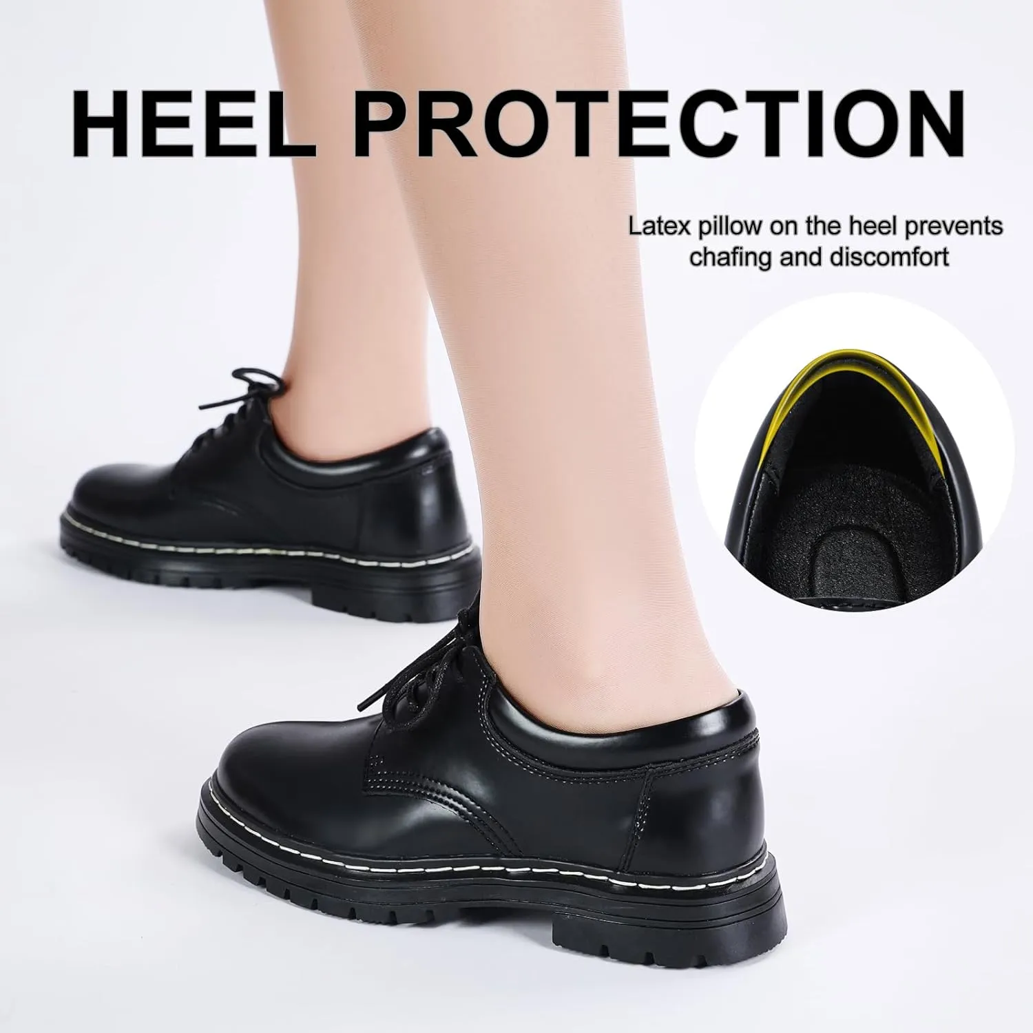 Oxford Shoes for Women Lace Up Slip Resistant Leather Casual Comfort Business Work Office Dress Shoes