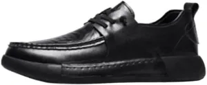 Oxfords Classic Casual Shoes Patent Leather Lace Up Platform Heightening Slip Resistant Low Top Work Office Business Shoes