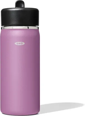 OXO Strive 16oz Wide Mouth Water Bottle with Straw Lid - Amethyst