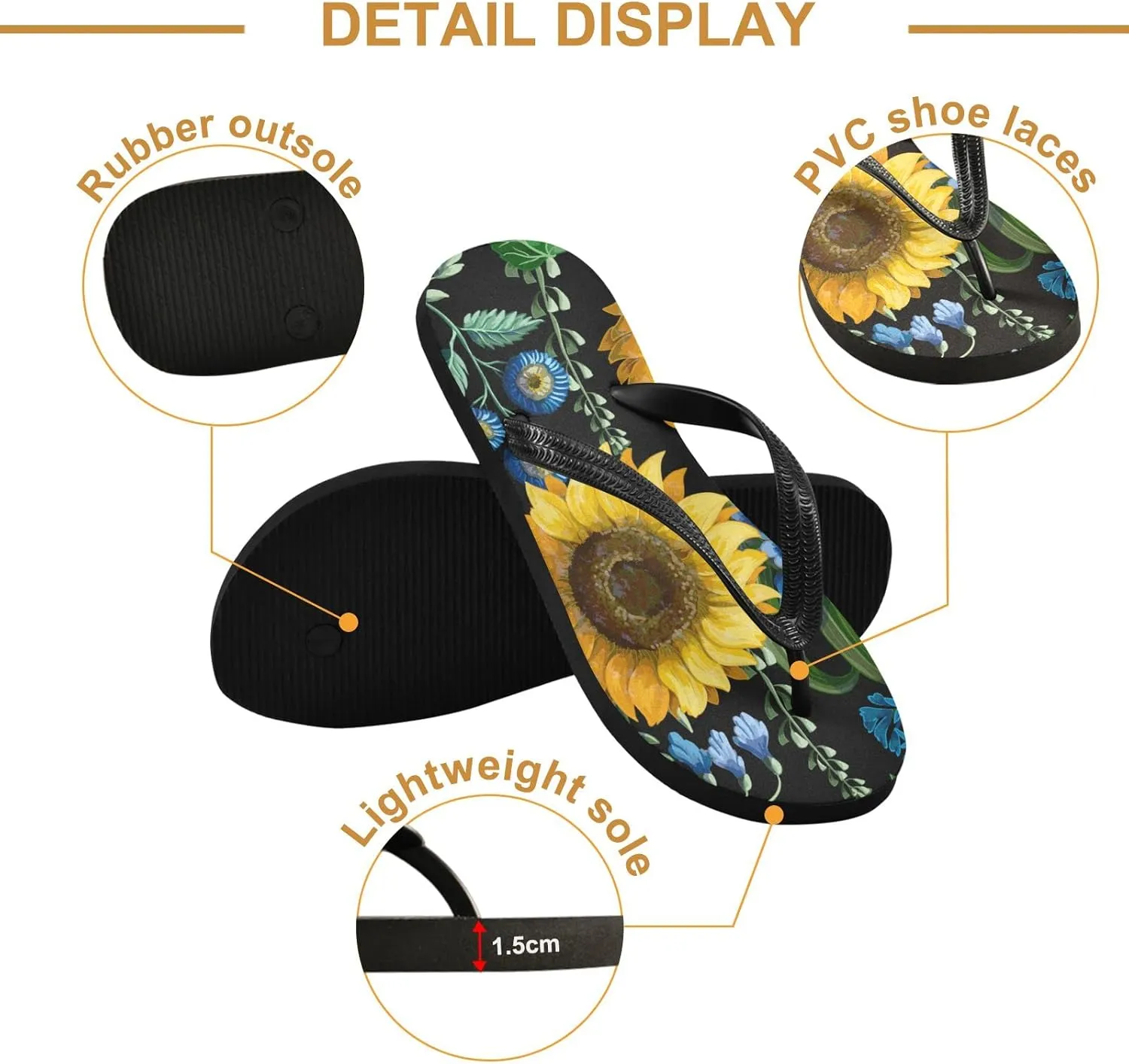 Oyihfvs Flip Flops Flip Sandal Home Slippers Hotel Spa Bedroom for Men Women XS-XXL