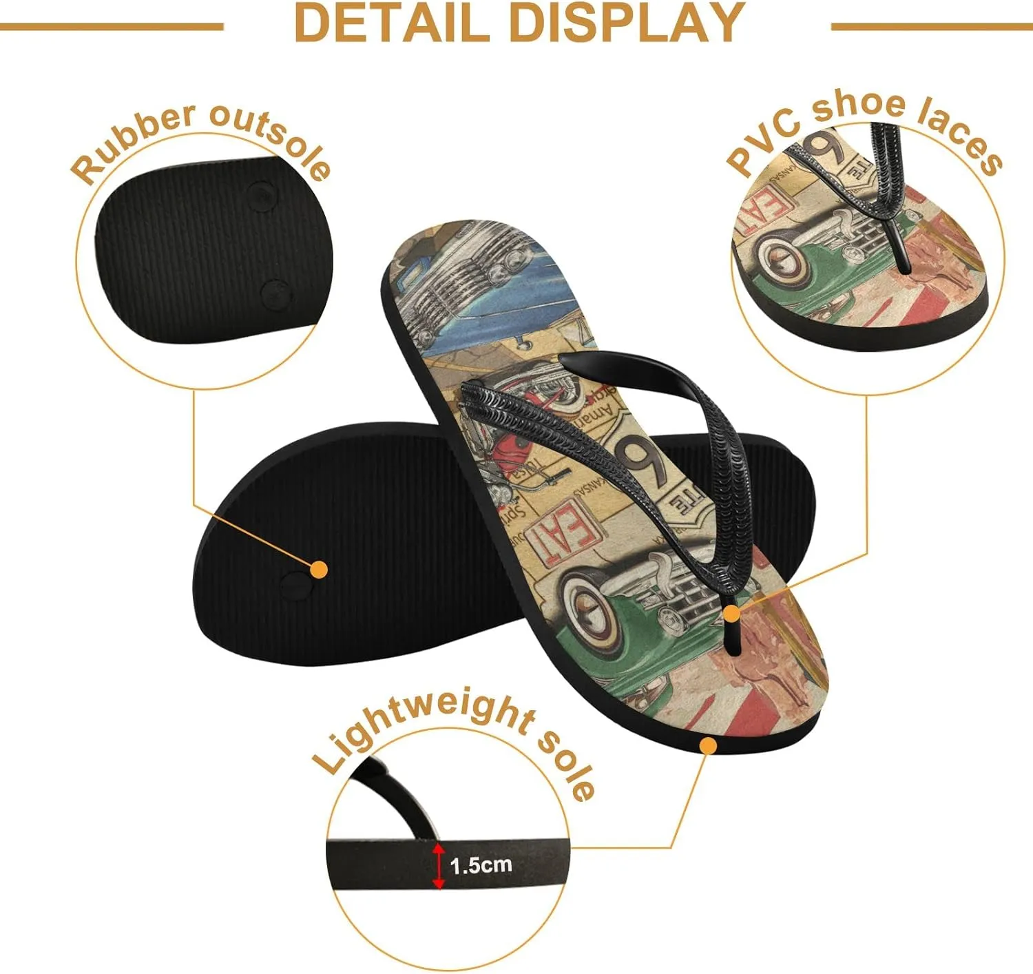 Oyihfvs Flip Flops Flip Sandal Home Slippers Hotel Spa Bedroom for Men Women XS-XXL