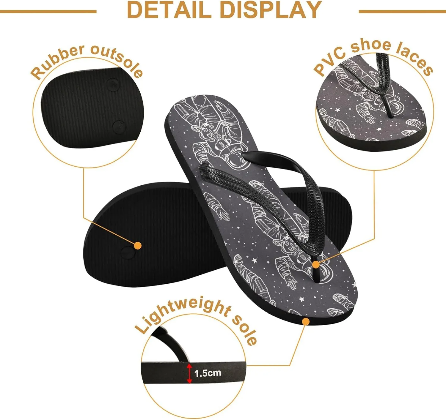 Oyihfvs Flip Flops Flip Sandal Home Slippers Hotel Spa Bedroom for Men Women XS-XXL