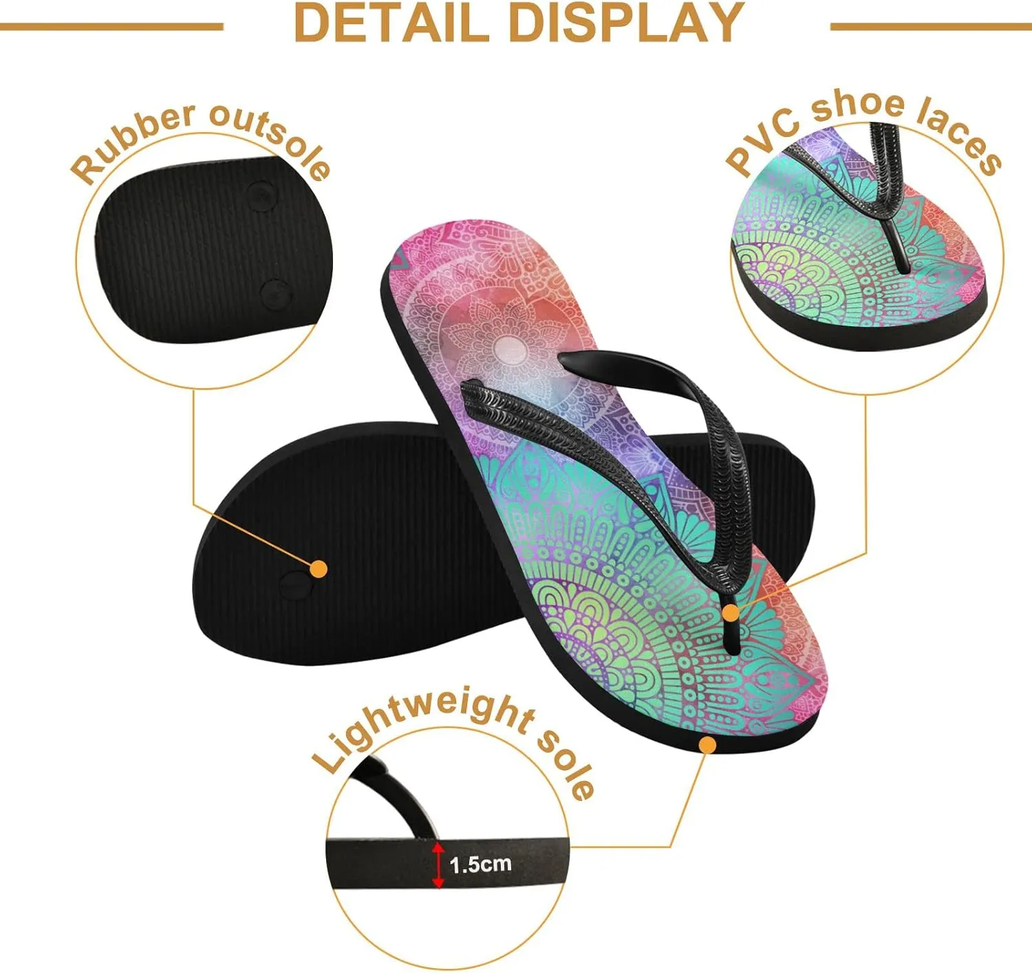 Oyihfvs Flip Flops Flip Sandal Home Slippers Hotel Spa Bedroom for Men Women XS-XXL