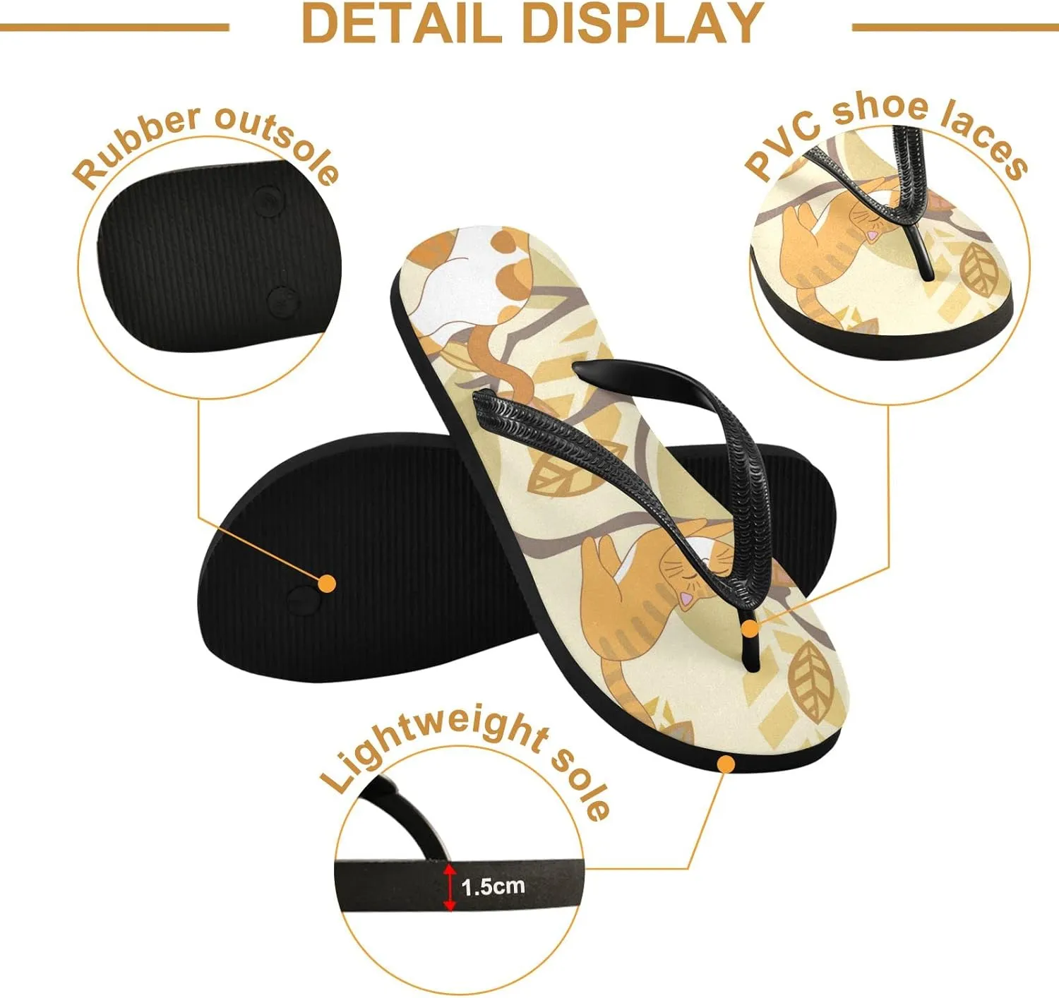 Oyihfvs Flip Flops Flip Sandal Home Slippers Hotel Spa Bedroom for Men Women XS-XXL