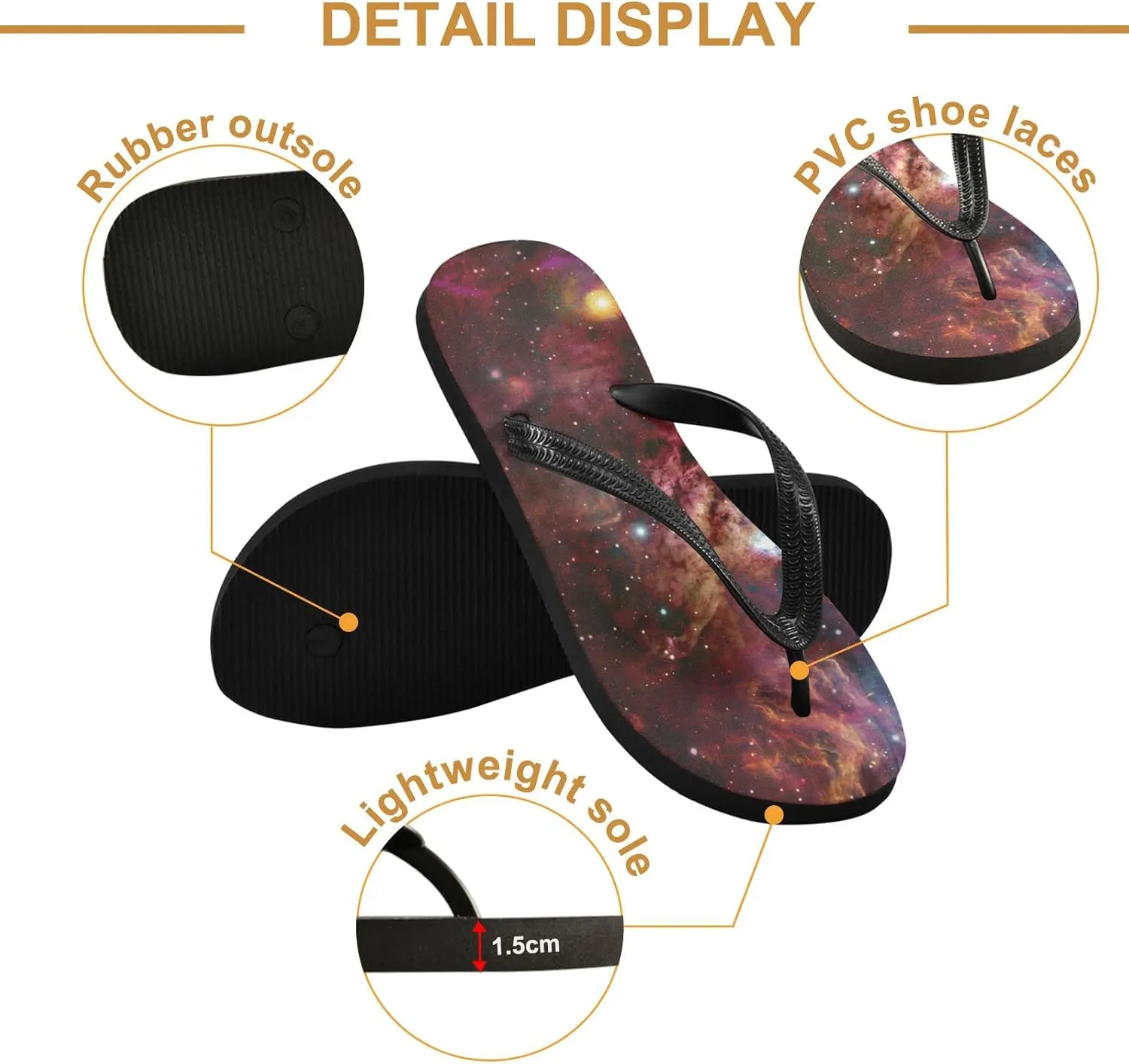 Oyihfvs Flip Flops Flip Sandal Home Slippers Hotel Spa Bedroom for Men Women XS-XXL