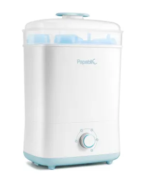 Papablic Baby Bottle Sterilizer and Dryer, Esterilizador De Biberones, Electric Steam Sterilizer for Baby Bottles, Pacifiers, and Pump Parts, Large Capacity 10 Bottle, Fast Sanitizes and Dries Bottles