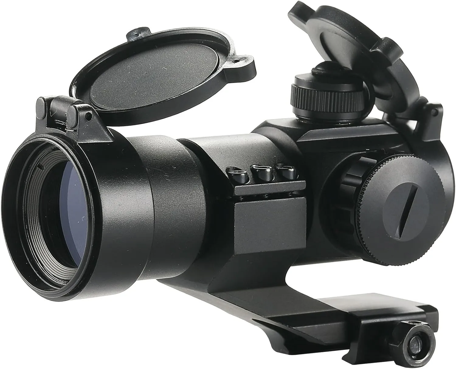 Pinty 1x30 4 MOA Red Green Dot Tactical Reflex Sight with Picatinny Cantilever Mount Black, Khaki