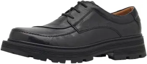 Platform Oxfords Round Toe Mens Lace-Up Comfortable Fashion Dress Shoes Lug Sole Heightening for Formal Business Wedding