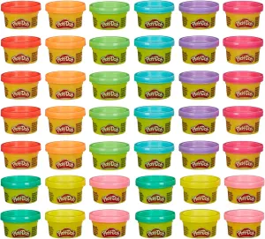 Play Doh Bulk Handout 42-Pack of 1-Ounce Modeling Compound Cans, Non Candy Halloween Handout Toys & Party Favors, Kids Arts & Crafts, Preschool Toys, Ages 2  (Amazon Exclusive)
