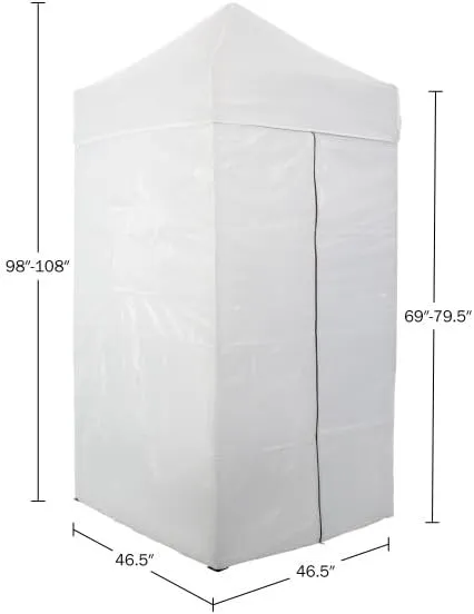 Pop Up Changing Tent - 46.5” Steel Frame Canopy Sun Shelter Pool Cabana, Portable Changing Room, or Privacy Tent for Camping Toilet or Portable Shower - Camping Essentials by Wakeman Outdoors (White)