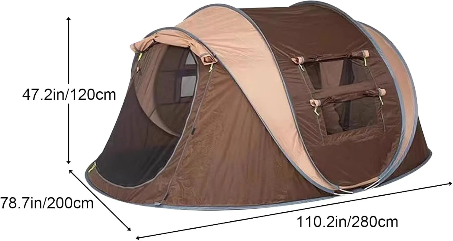 Pop Up Tent for 5-8 Person, Tents Camping, Instant Family Tent for Picnic, Hiking, Portable with Carry Bag, Easy Setup