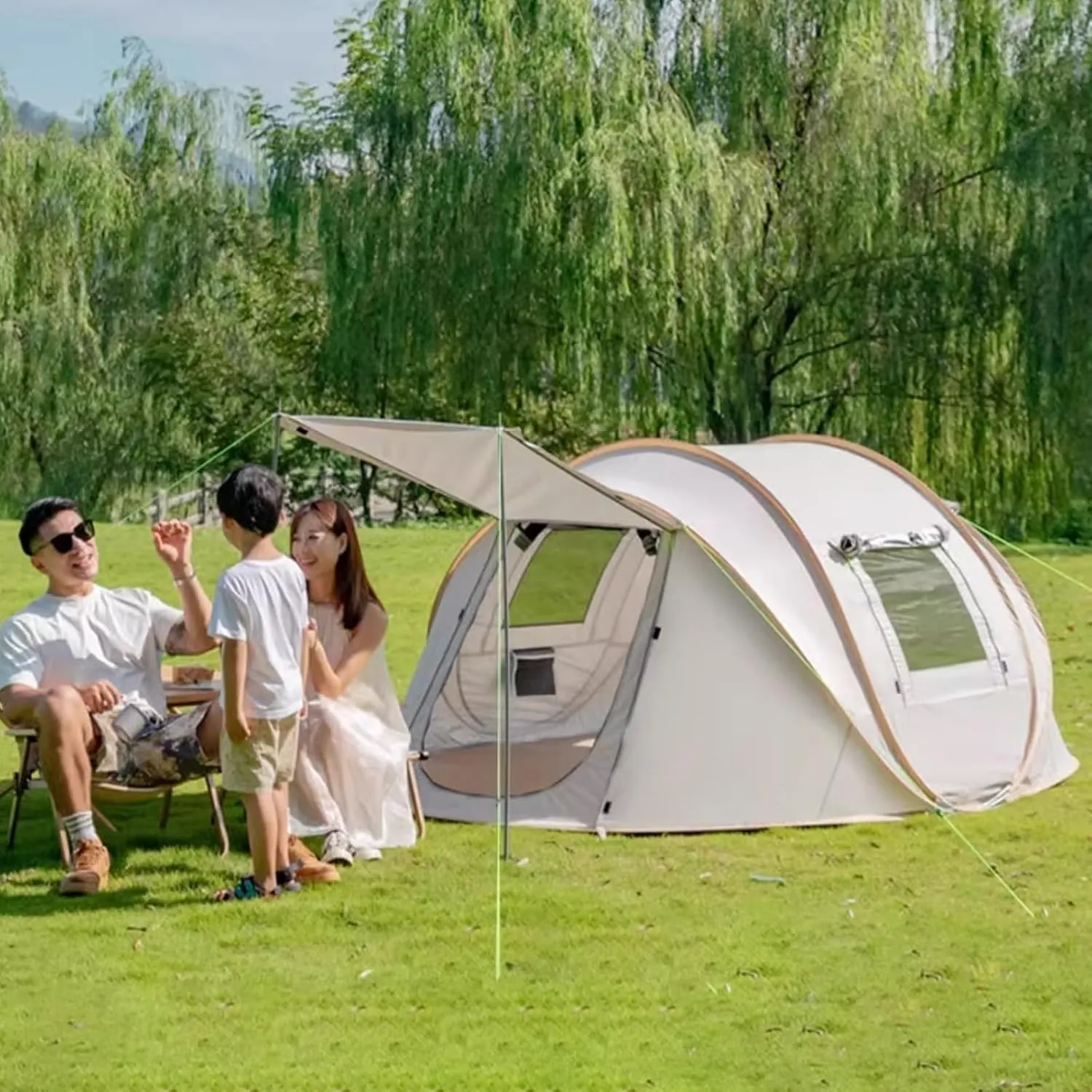 Pop Up Tent for 5-8 Person, Tents Camping, Instant Family Tent for Picnic, Hiking, Portable with Carry Bag, Easy Setup