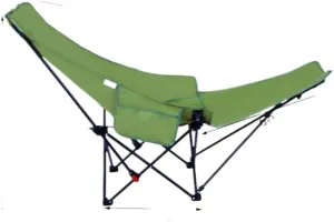 Portable Folding Camping Chair, Lawn Chair, Comfortable and Lightweight Sports Chair, Equipped with Three Adjustable Outdoor Fishing Gears, Suitable for Travel (Three Grade Green 140)
