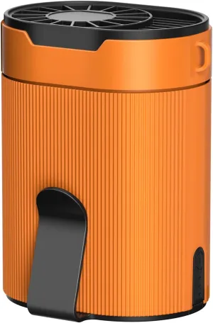 Portable Waist Fan, Rechargeable 3000mAh Battery, 25H Runtime, 6600RPM Turbo Dual Clip, 4 Speeds Adjustable, Belt Fans for Hiking, Riding, Fishing, Hands-Free Hanging Fan Gifts for Hiker, Worker