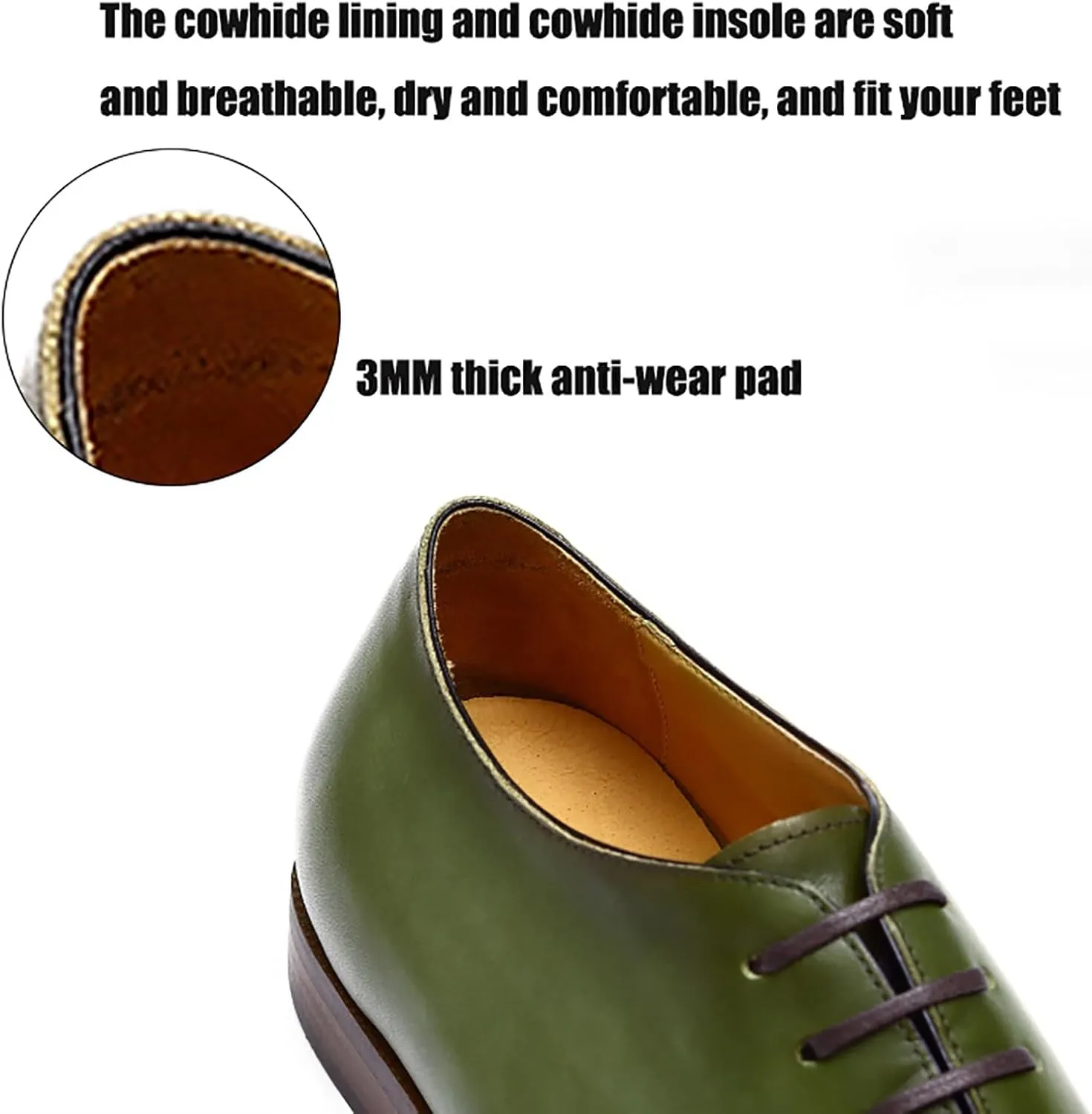 Premium Men's Business Oxford Shoes for Formal Events and Office Wear Breathable Leather, Non-Slip Sole