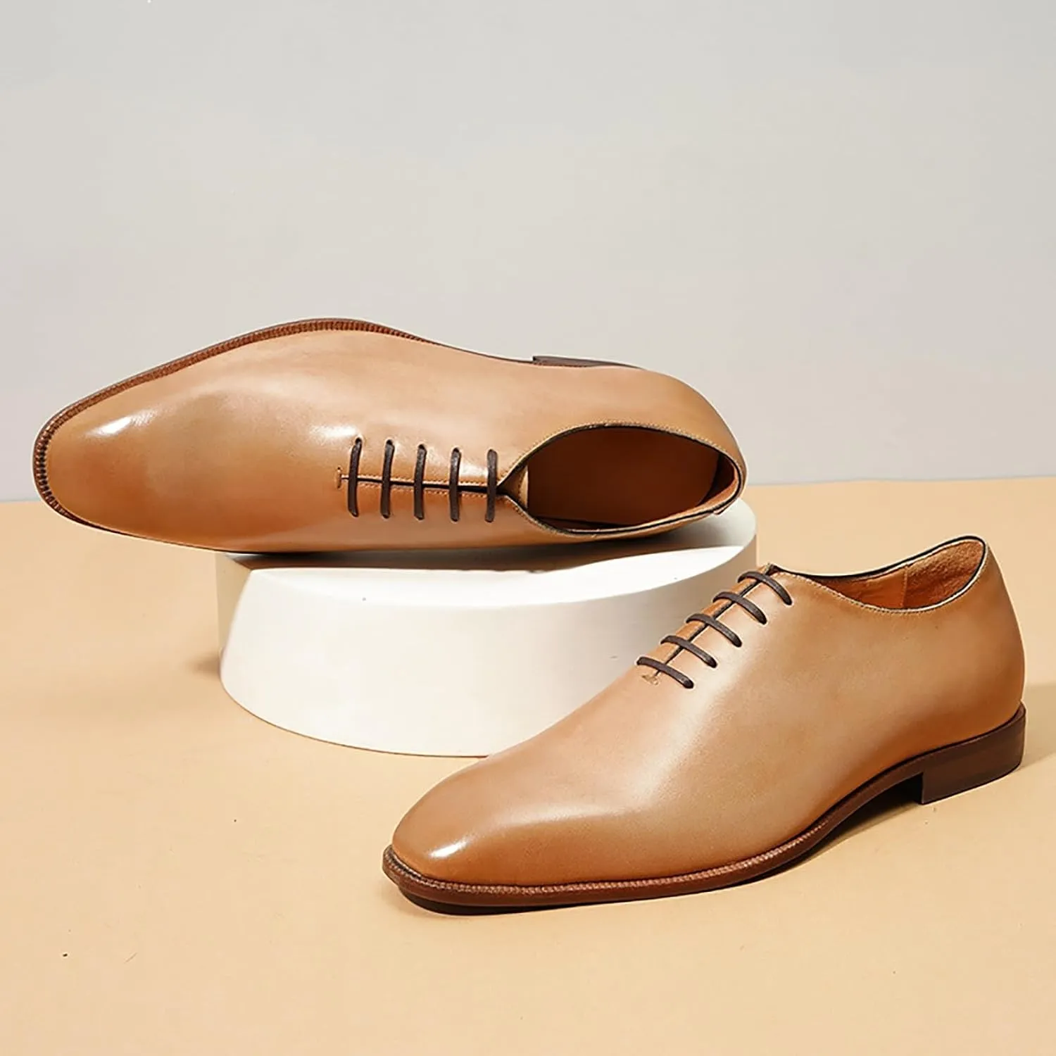 Premium Men's Business Oxford Shoes for Formal Events and Office Wear Breathable Leather, Non-Slip Sole