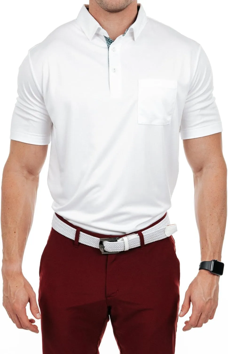 Primo Classic Collar Golf Polo, Lightweight, 100% Polyester, Curved Hem