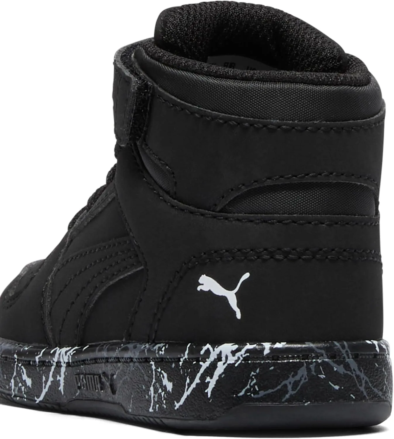 PUMA Kids' Rebound Layup Mid Hook and Loop Sneaker