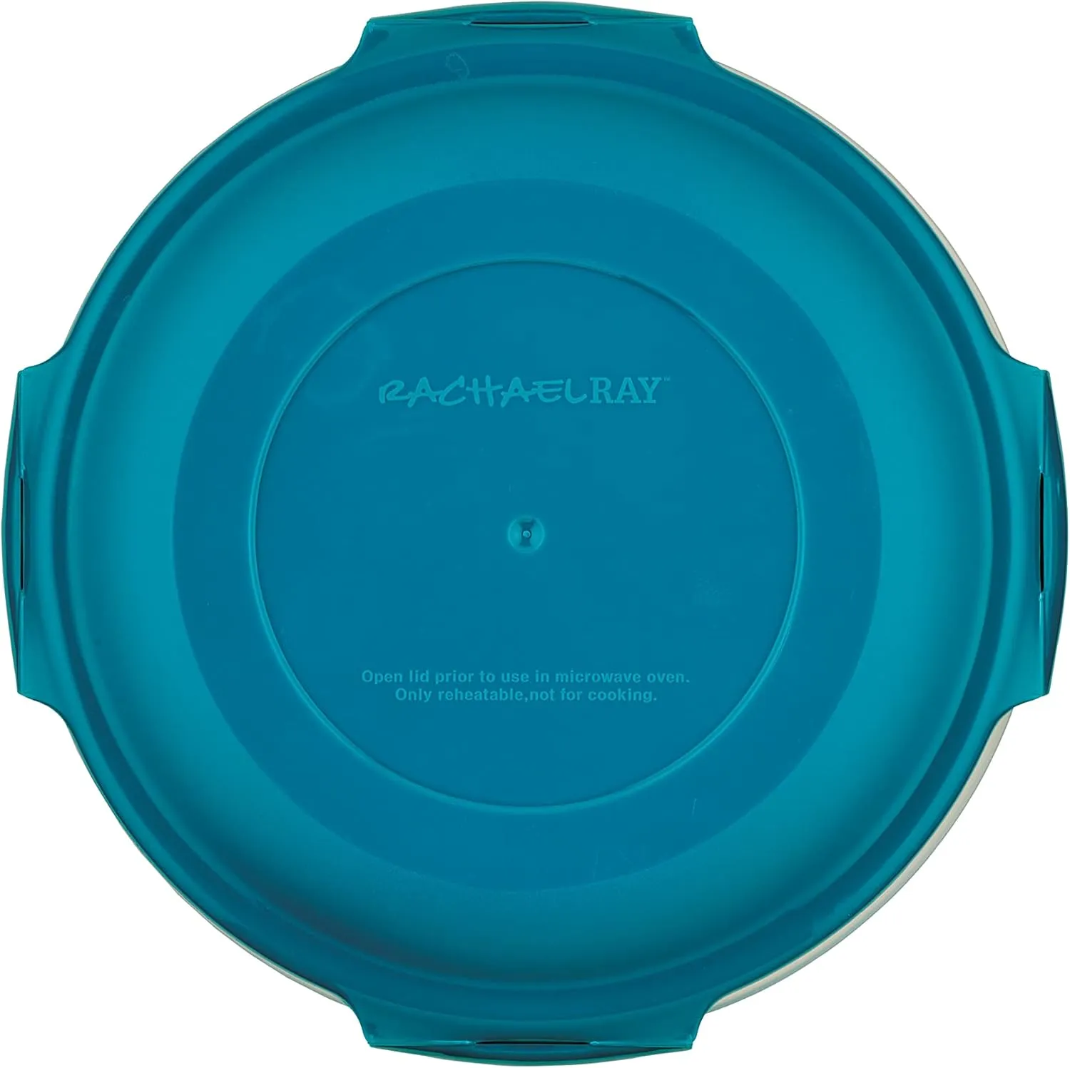 Rachael Ray Leak-Proof Nestable Container Food Storage Bin Set, 10-Piece, Clear with Teal Lids