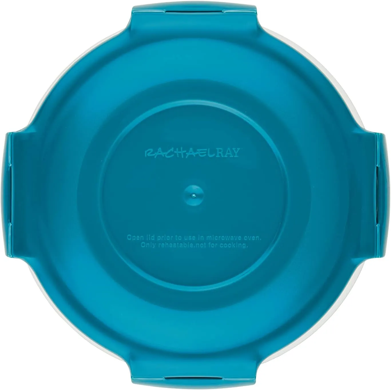 Rachael Ray Leak-Proof Nestable Container Food Storage Bin Set, 10-Piece, Clear with Teal Lids