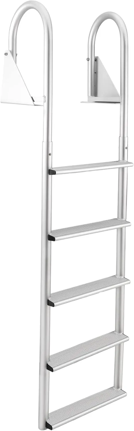 RecPro Marine 4 Step Flip Up and Stationary Boat Dock Swim Ladder 20" Wide