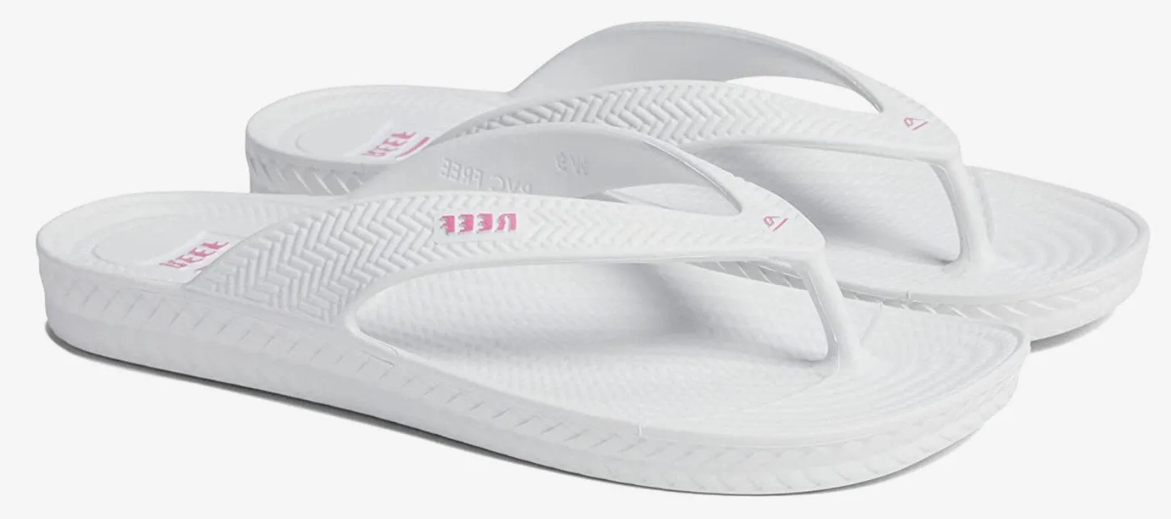 Reef Women's Water Court Black, White , Pink Flipflop Sandal