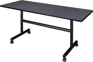 Regency Kobe 60 x 24 in. Flip-Top Training Nesting Table- Grey