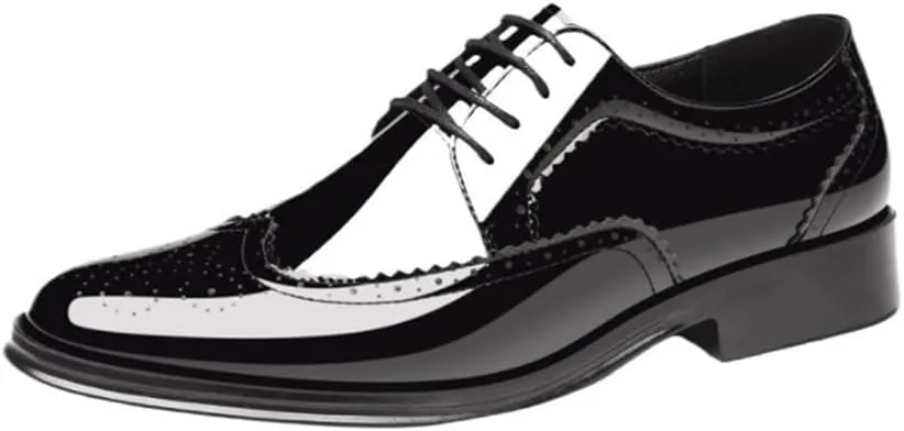 Retro Carved Brogue Dress Shoes Classic Oxfords Lace Up Stylish and Comfort Mens Business Casual Shoes