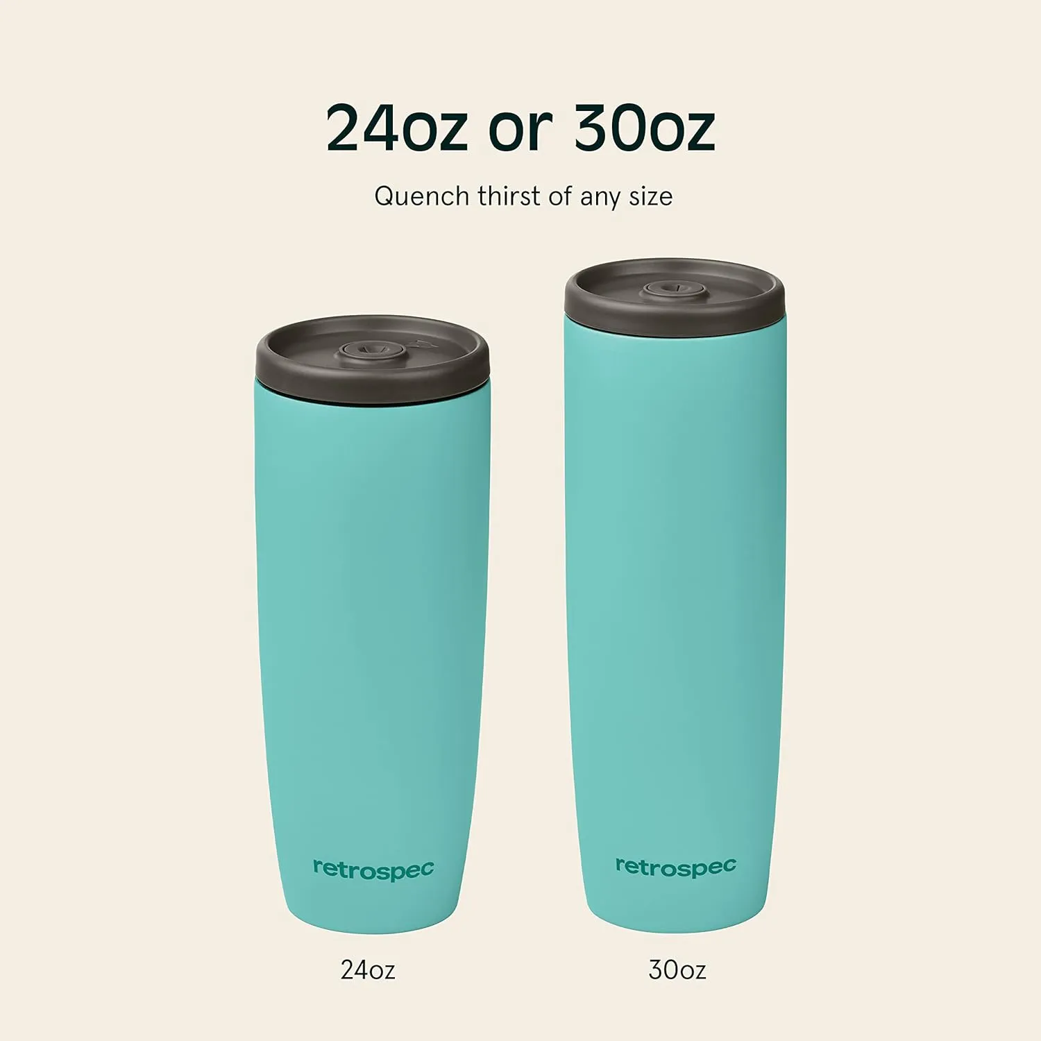 Retrospec Arroyo Stainless Steel Tumbler with Lid and Straw - Reusable Insulated Tumbler Cup - Iced Coffee Travel Mug - Double Walled Thermal Tumblers