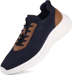 RITIZEN Men's Knitted Casual Sneakers Comfortable Dress Shoes Oxford Business Walking Shoes