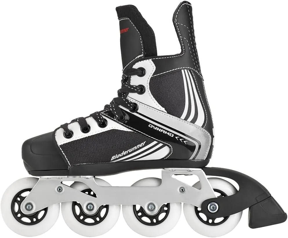 Rollerblade Bladerunner Dynamo Jr Size Adjustable Hockey Inline Skate, Black and Red, Inline Skates