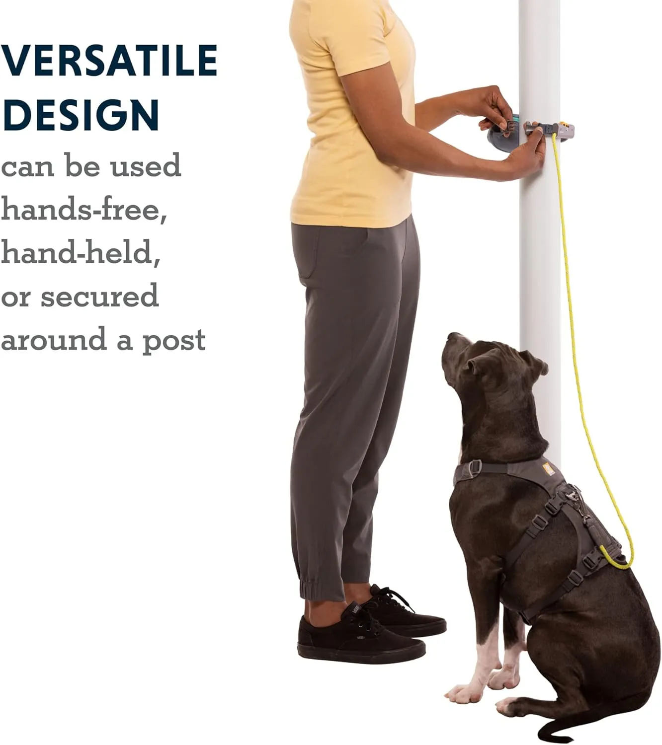 Ruffwear, Hitch Hiker Dog Leash, Adjustable Leash & Hitching System for Camping & Hiking, Slate Blue