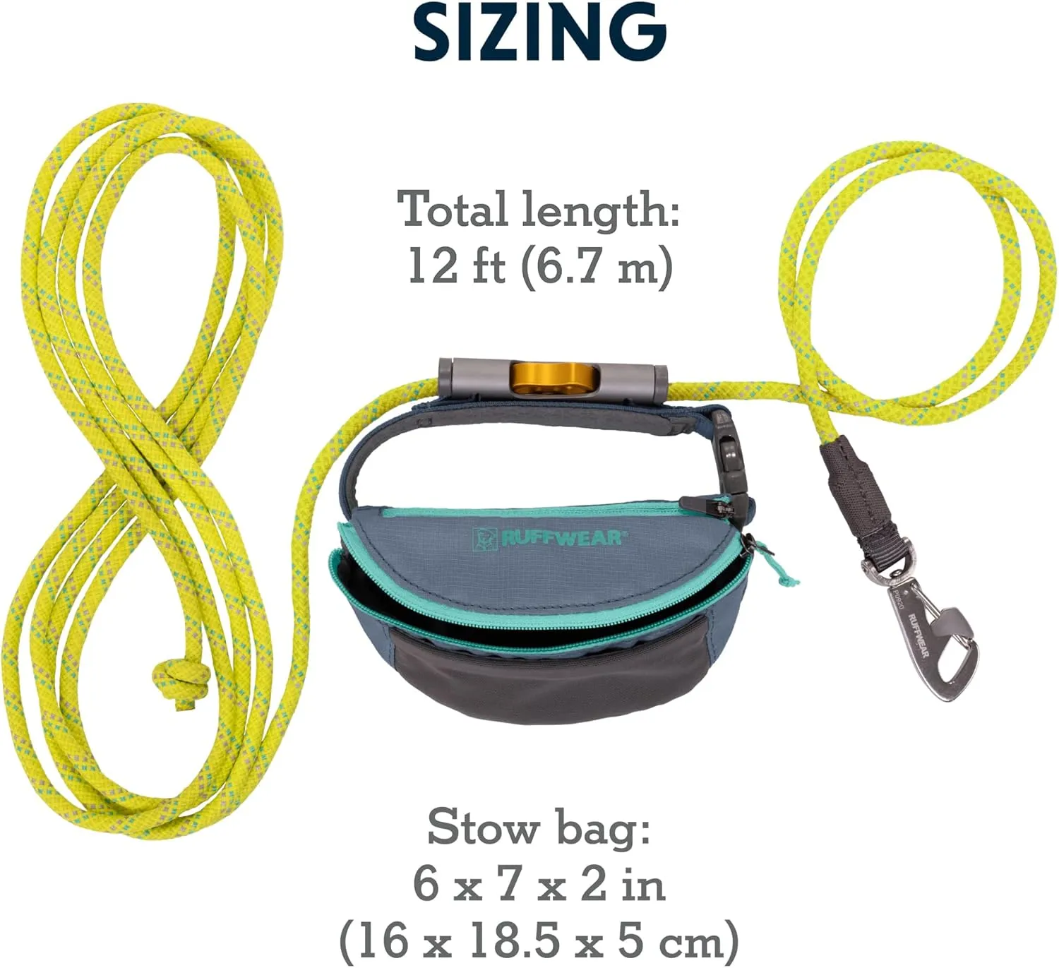 Ruffwear, Hitch Hiker Dog Leash, Adjustable Leash & Hitching System for Camping & Hiking, Slate Blue