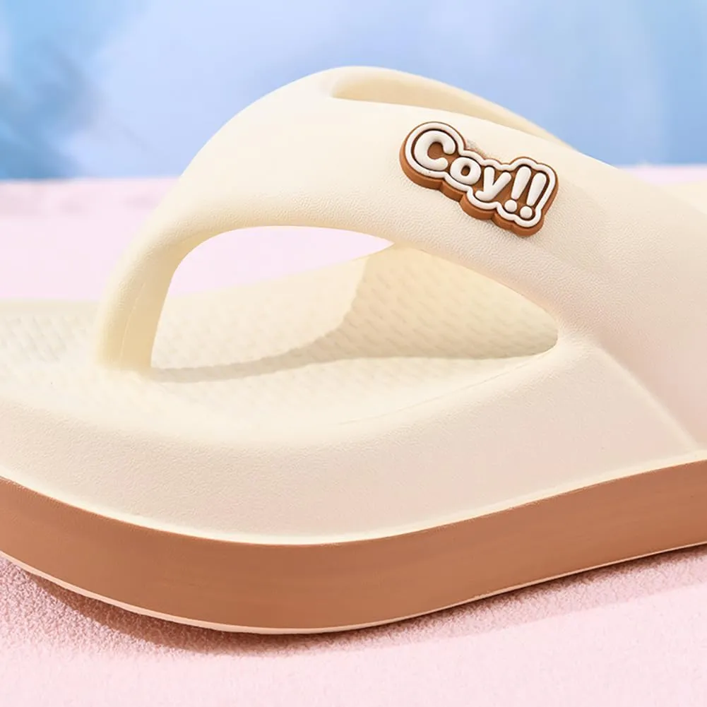 Rungion Womens Cute Flip Flops Slipper Comfort Walking Thong Sandals with Arch Support Slip On Indoor Outdoor for Summer Beach