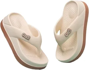 Rungion Womens Cute Flip Flops Slipper Comfort Walking Thong Sandals with Arch Support Slip On Indoor Outdoor for Summer Beach