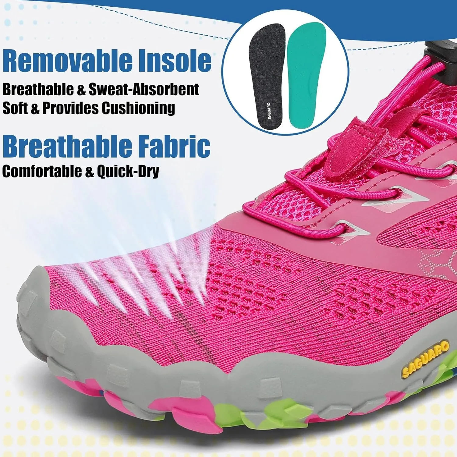 SAGUARO Womens Mens Barefoot Shoes Minimalist Trail Runner Wide Toe Box Zero Drop Outdoor Cross Training Shoe