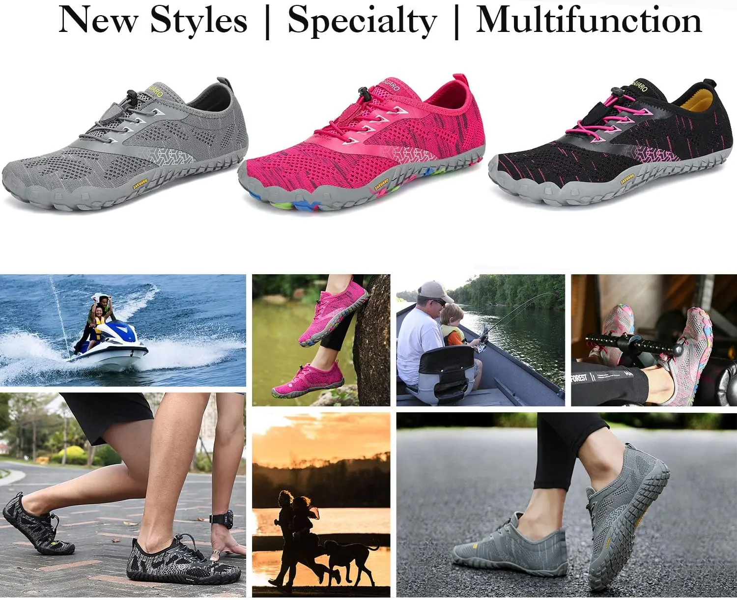 SAGUARO Womens Mens Barefoot Shoes Minimalist Trail Runner Wide Toe Box Zero Drop Outdoor Cross Training Shoe