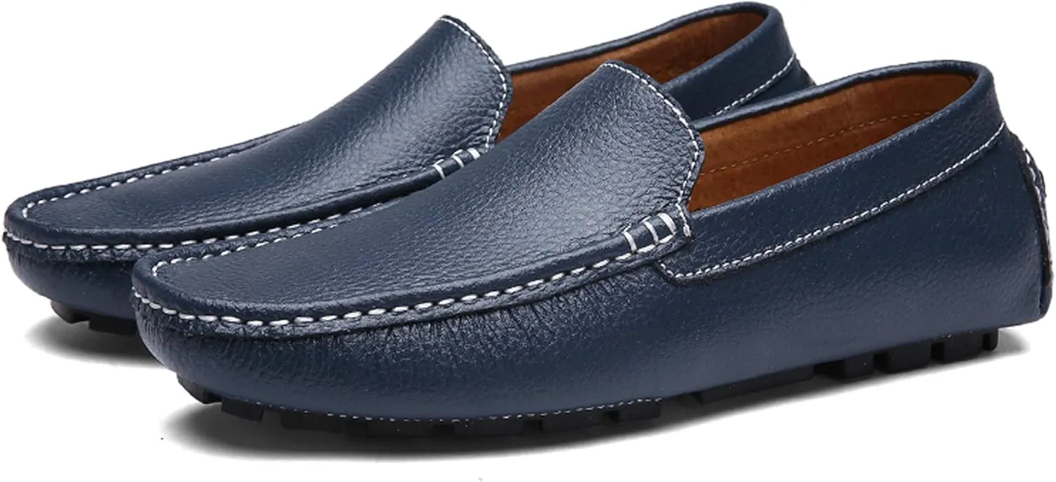 Santimon Mens Casual Loafer Slip-on Moccasin Boat Shoes Flat Driving Shoes