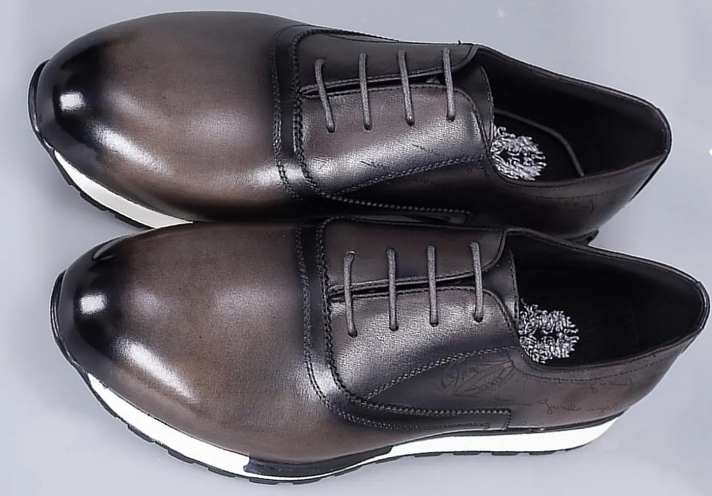 Santimon Men's Genuine Leather Wingtip Oxford Dress Shoes - Classic Brogue Business Formal Shoes for Wedding, Office- Comfortable Cushioned Insole
