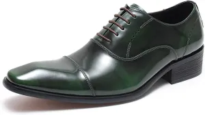 Santimon Men's Handcrafted Oxford Dress Shoes | Genuine Leather Brogue Derby for Business/Wedding/Tuxedo | Cushioned Outsole Formal Shoes | Prom & Casual Luxury Footwear