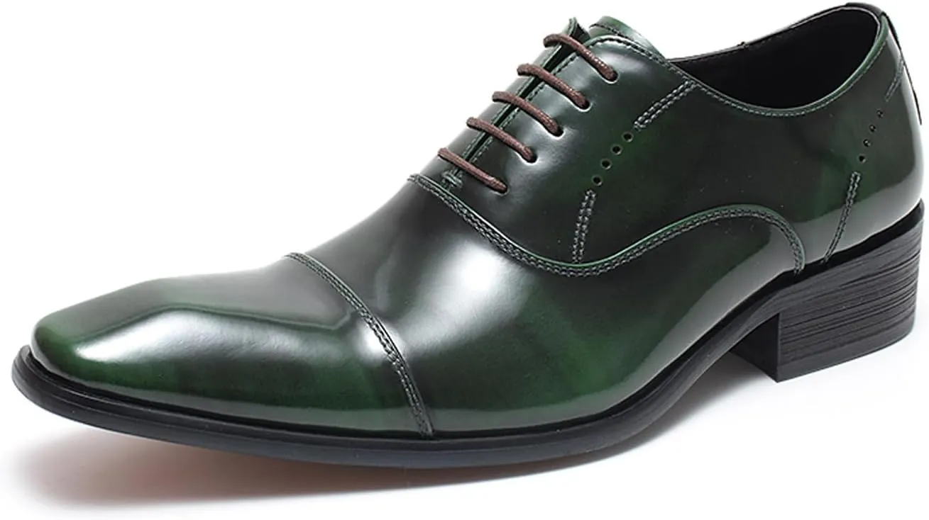 Santimon Men's Handcrafted Oxford Dress Shoes | Genuine Leather Brogue Derby for Business/Wedding/Tuxedo | Cushioned Outsole Formal Shoes | Prom & Casual Luxury Footwear