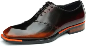 Santimon Men's Oxfords Formal Dress Patent Leather Derby Fashion Business Wedding Prom Tuxedo Casual Square Toe Oxford Walking Shoes for Men