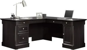 Sauder Palladia L-Desk, L: 68.74" x W: 65.12" x H: 29.61", Wind Oak