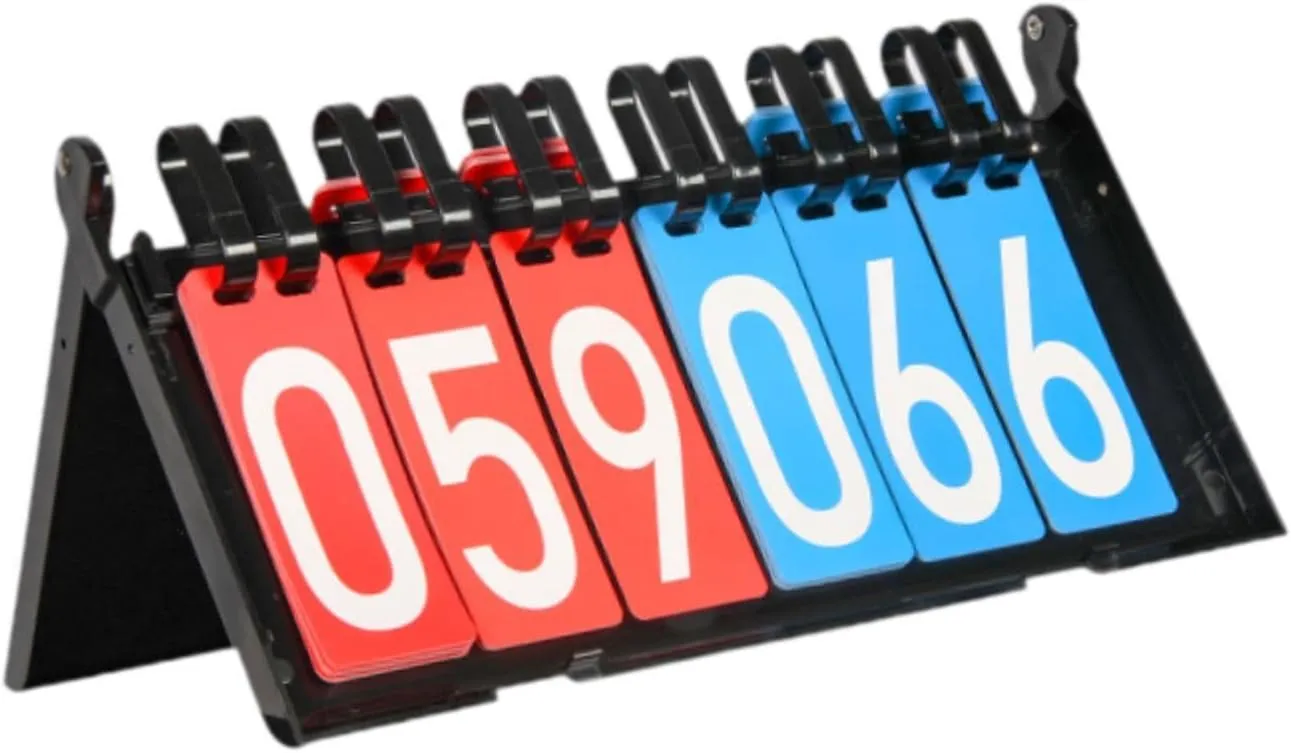 Scoreboard Flipper Score Keeper Compact Folded Score Board Table Scoreboard for Basketball Pingpong Ball Baseball Volleyball