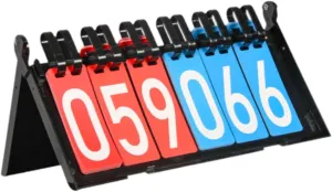 Scoreboard Flipper Score Keeper Compact Folded Score Board Table Scoreboard for Basketball Pingpong Ball Baseball Volleyball