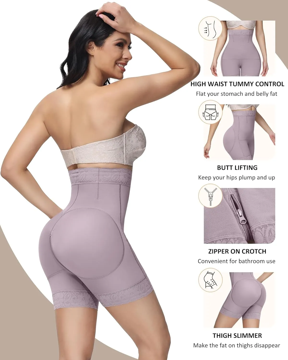 SHAPSHE Butt Lifting Shapewear Tummy Control Shorts Fajas Colombianas Shapewear Shorts Compression Underwear Women