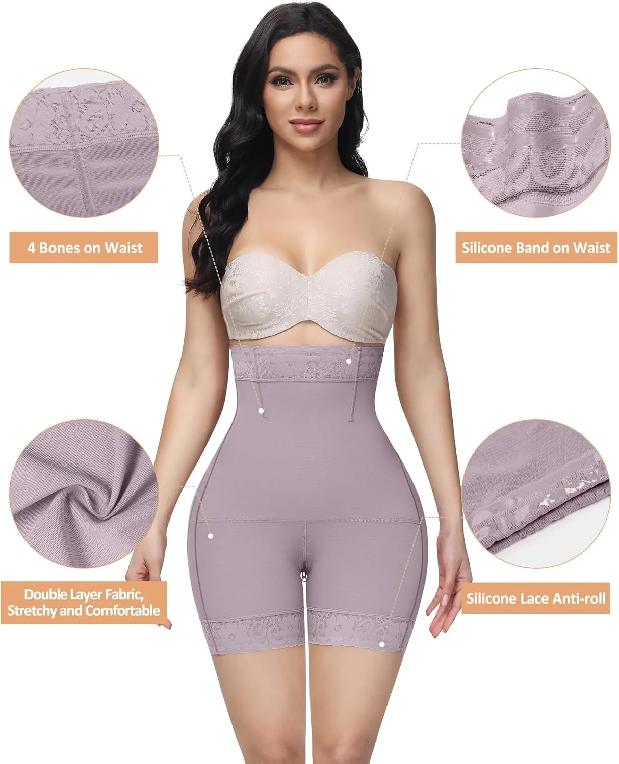 SHAPSHE Butt Lifting Shapewear Tummy Control Shorts Fajas Colombianas Shapewear Shorts Compression Underwear Women