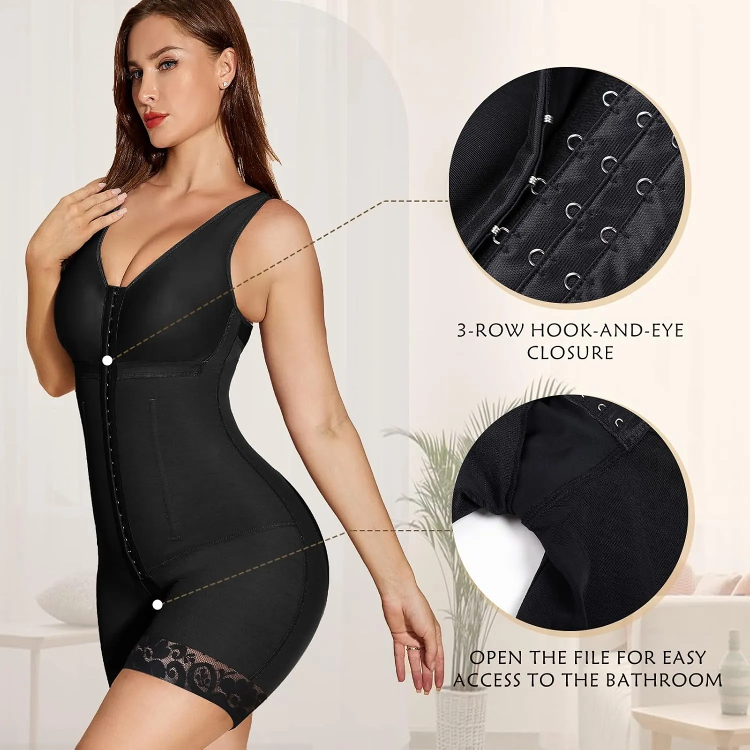SHAPSHE Shapewear for Women Tummy Control Fajas Colombianas Post Surgery Compression Garment Butt Lifter Body Shaper